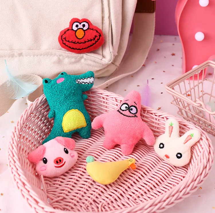 Japanese Cartoon Cute Brooth Plush Doll Bag Accessories Decoration Bear Dog Pig Panda Pin Girl Badge | Игрушки и хобби