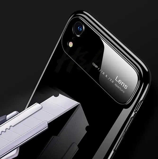 Bling Smooth Mirror Hard Phone Cases For iPhone X 7 8 6s Plus Camera Protector 360 Cover iPhoneX 10 Lens Piano coque | Мобильные