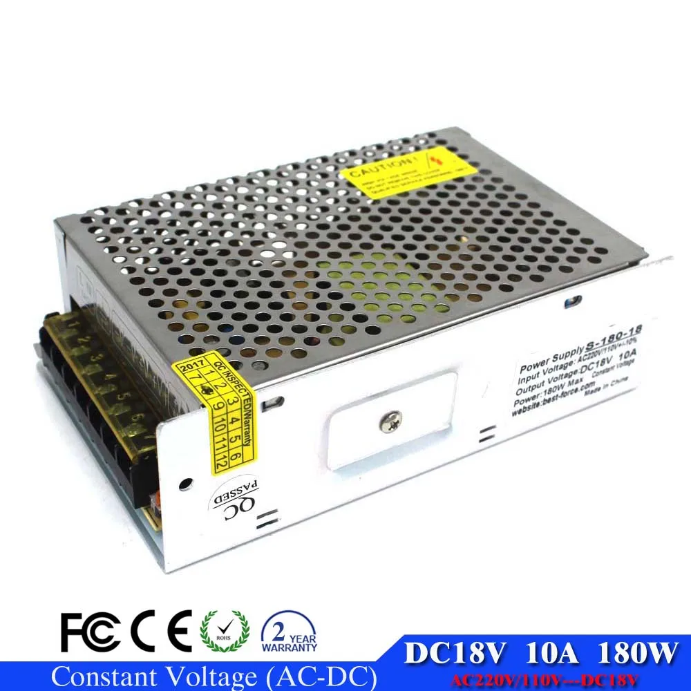 Трансформатор AC DC 18 в Переключатель Импульсный источник питания DC18V 10A 180 Вт