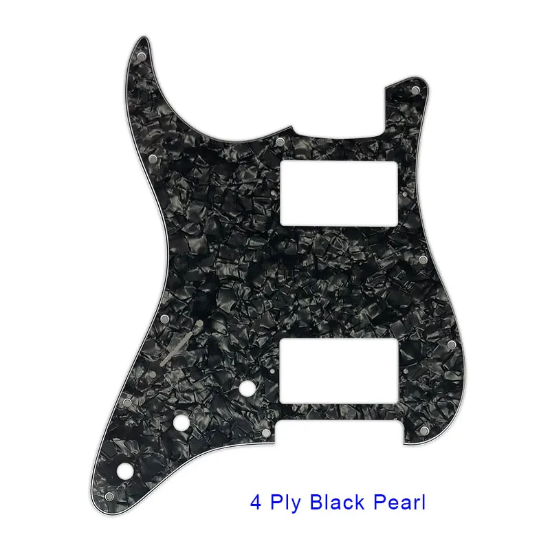 4 ply black pearl Pleroo аксессуары для гитары pickguards 11 отверстий для левшей США/Мексика стандарт ST HH гитара Stratocaster с PAF Humbucker - Цвет: 4 ply black pearl