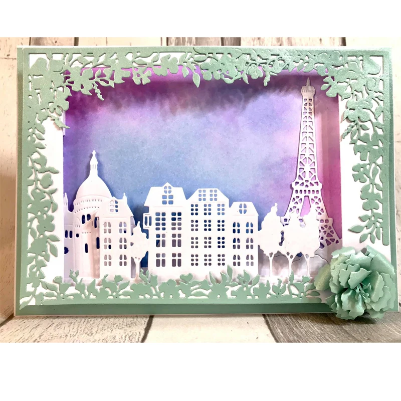 Цветочные границы и углы металлические режущие трафареты для DIY скрапбукинга