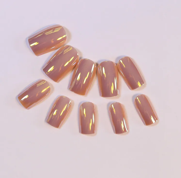 Профессиональные Розовые накладные ногти 24 шт./компл. высококачественные с