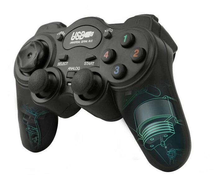 Проводной джойстик Powstro, геймпад, джойстик, USB 2,0, ударный игровой контроллер для ПК, ноутбука, компьютера, отправляется бесплатный подарок