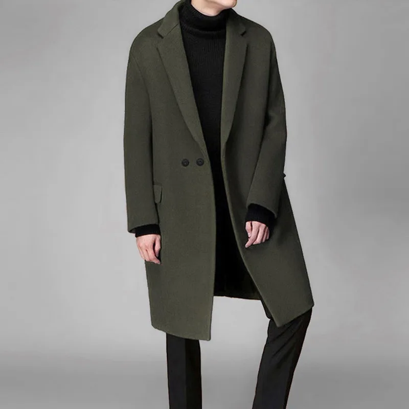 

Flow more men's cloth coat loose institute wind coat