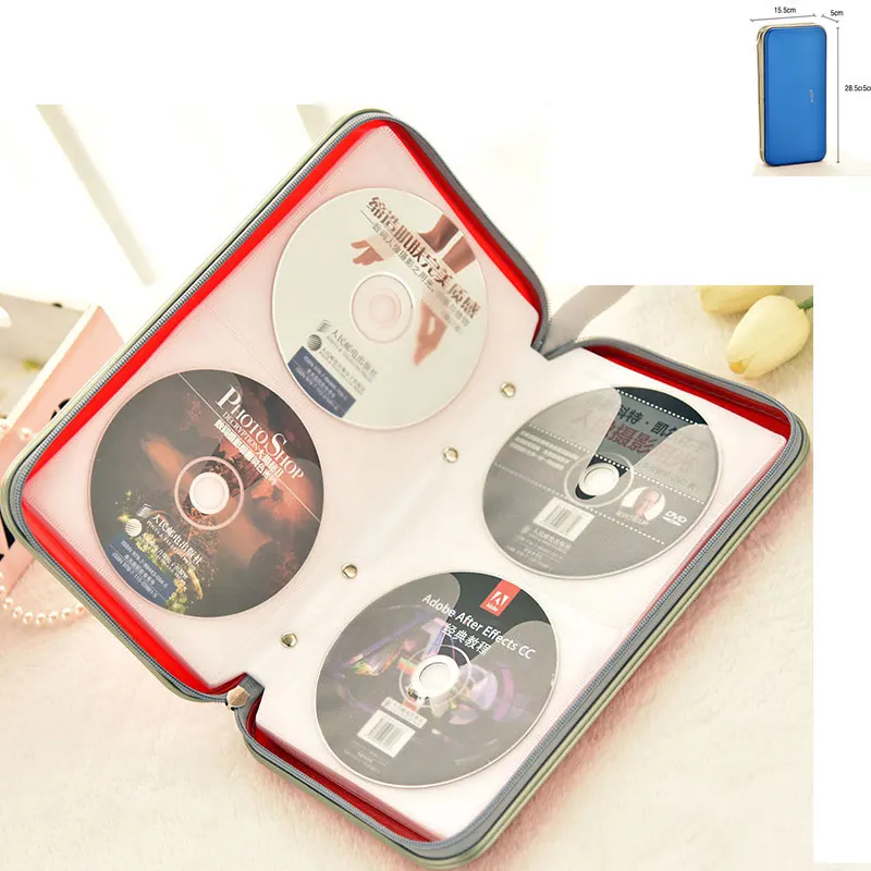 ymjywl CD Case Waterproof Compression High Quality CD Package 80 Disc Capacity For Home Office And Travel Storage CD Bag