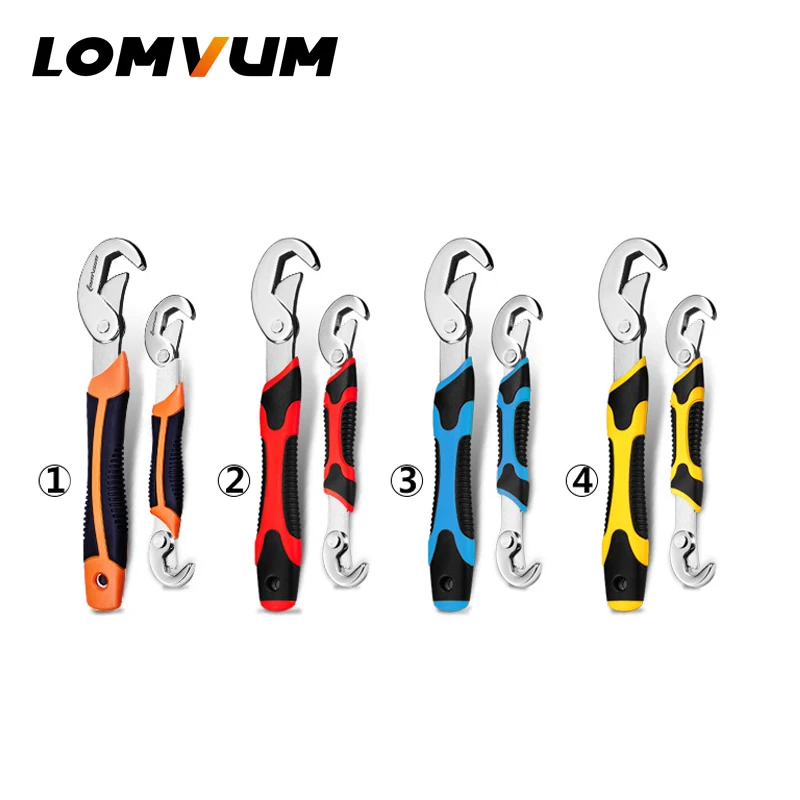LOMVUM 2 шт Многофункциональный Быстрый регулируемый гаечный ключ с головкой из
