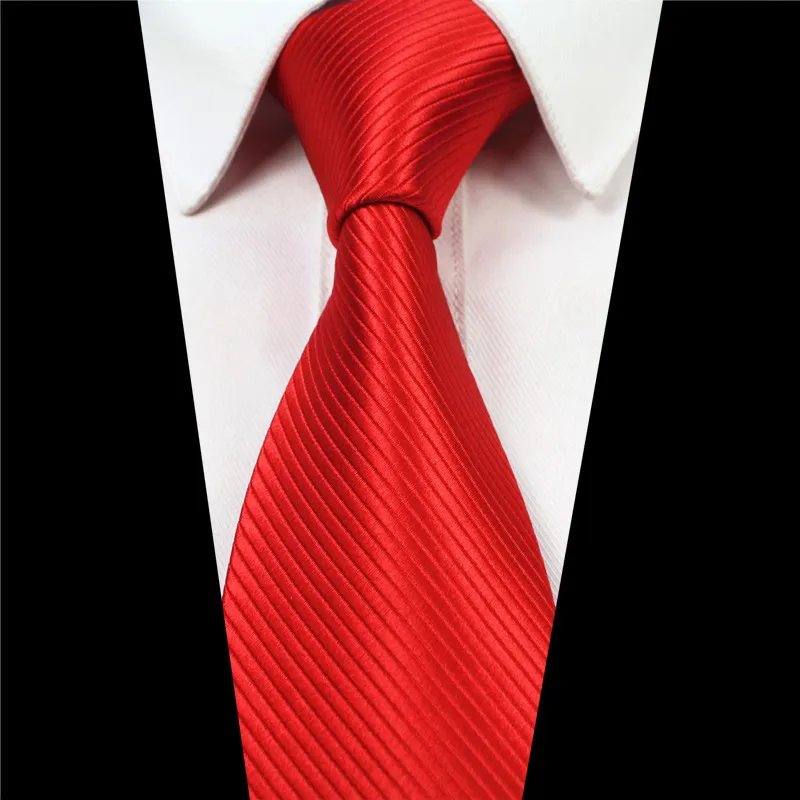 

8CM Red Solid Men Business Tie for Formal Wedding Shirt Dress Accessories