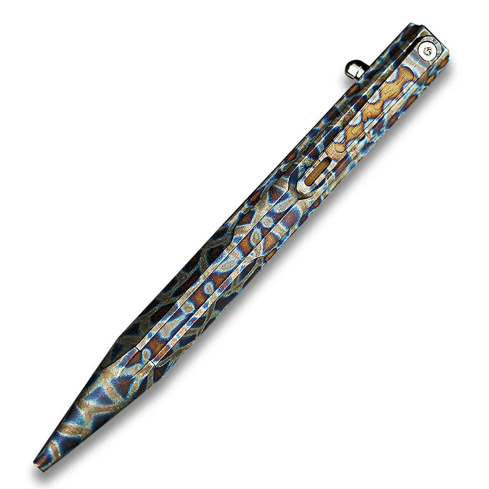 Flame Titanium TWOSUN TC4 титановый сплав ручка для письма деловая подпись в офисе ручка тактическая ручка многофункциональный инструмент EDC Карманный TS-PEN02 - Цвет: Flame Titanium