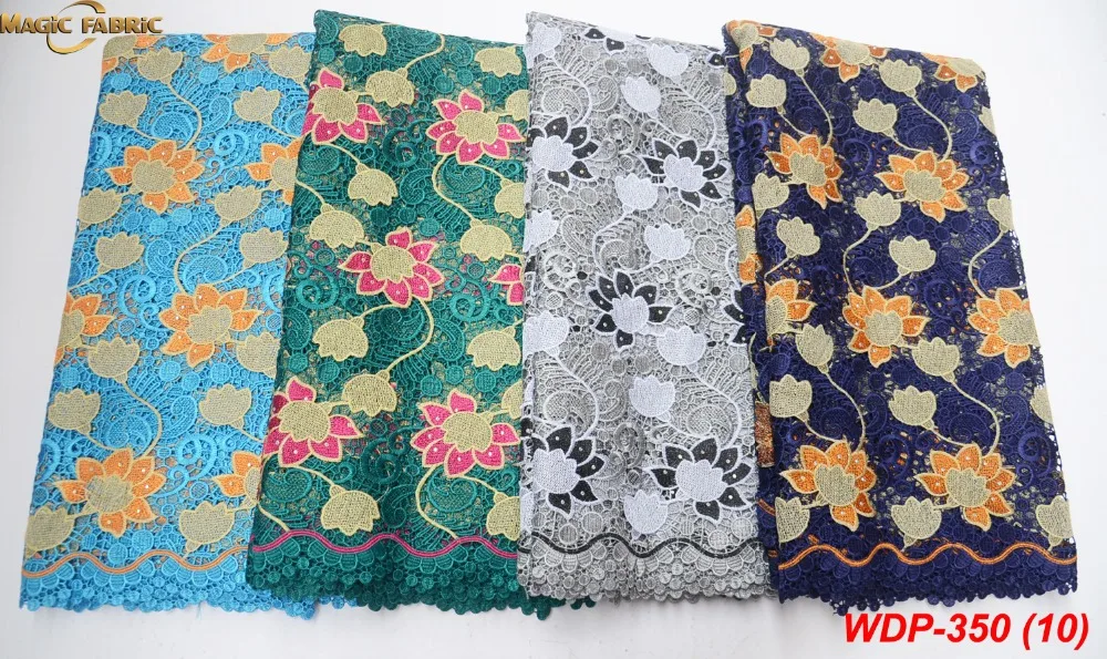 

Wholesale cheap african lace fabric high quality guipure cord lace fabric for party dresses WDP-350