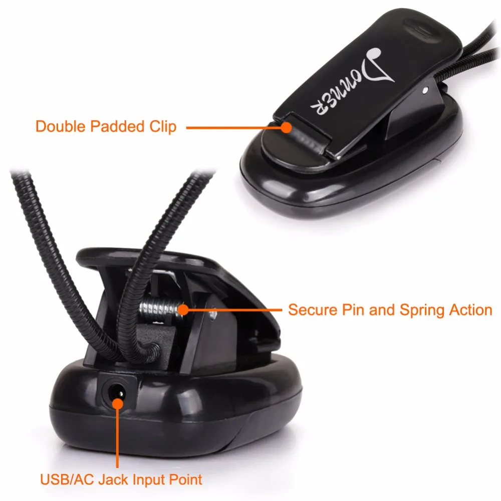 Donner музыкальные стенды свет портативный стол для чтения книг светодиодные