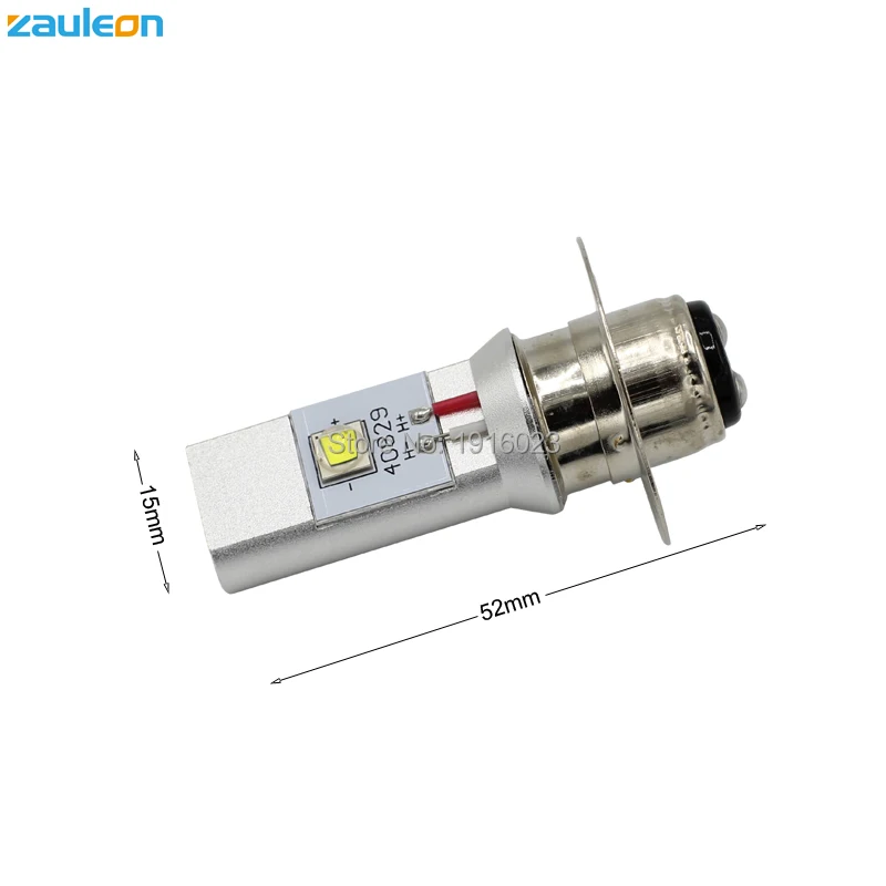 Zauleon 1 шт. светодиодный P30D лампочка APF для мотоцикла головной фонарь 970LM 6V 12V DC