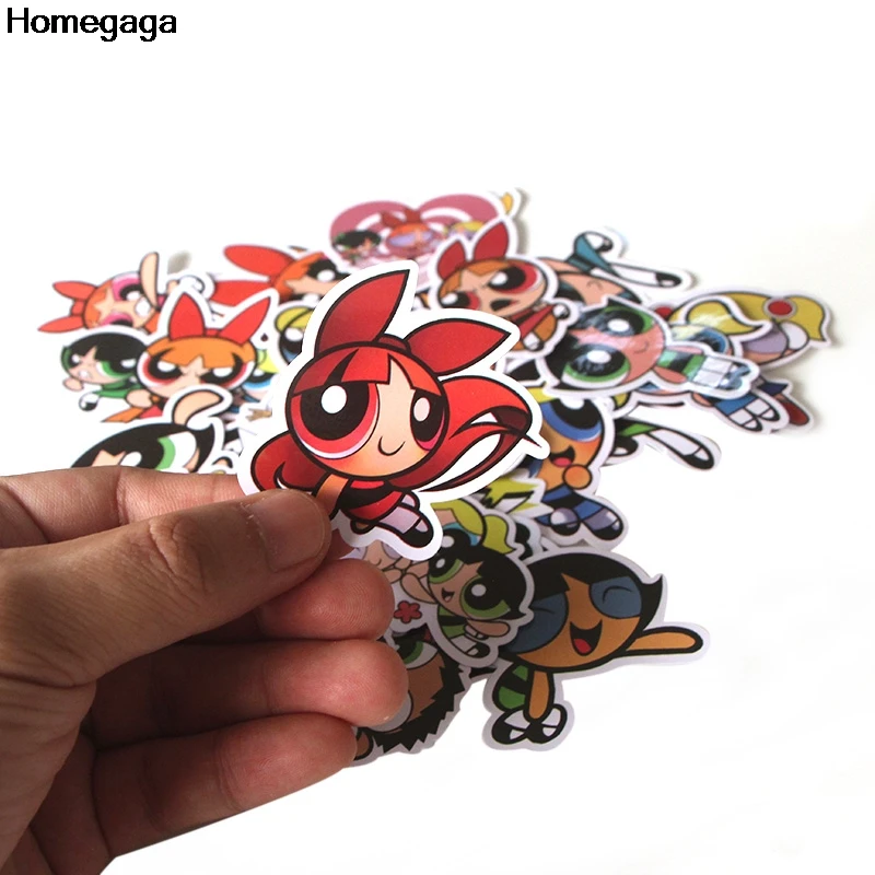 Homegaga 36 шт. Powerpuff девочки дети пастеры diy косплей блокнот с рисунком телефон ноутбук велосипед Скрапбукинг наклейки D2014