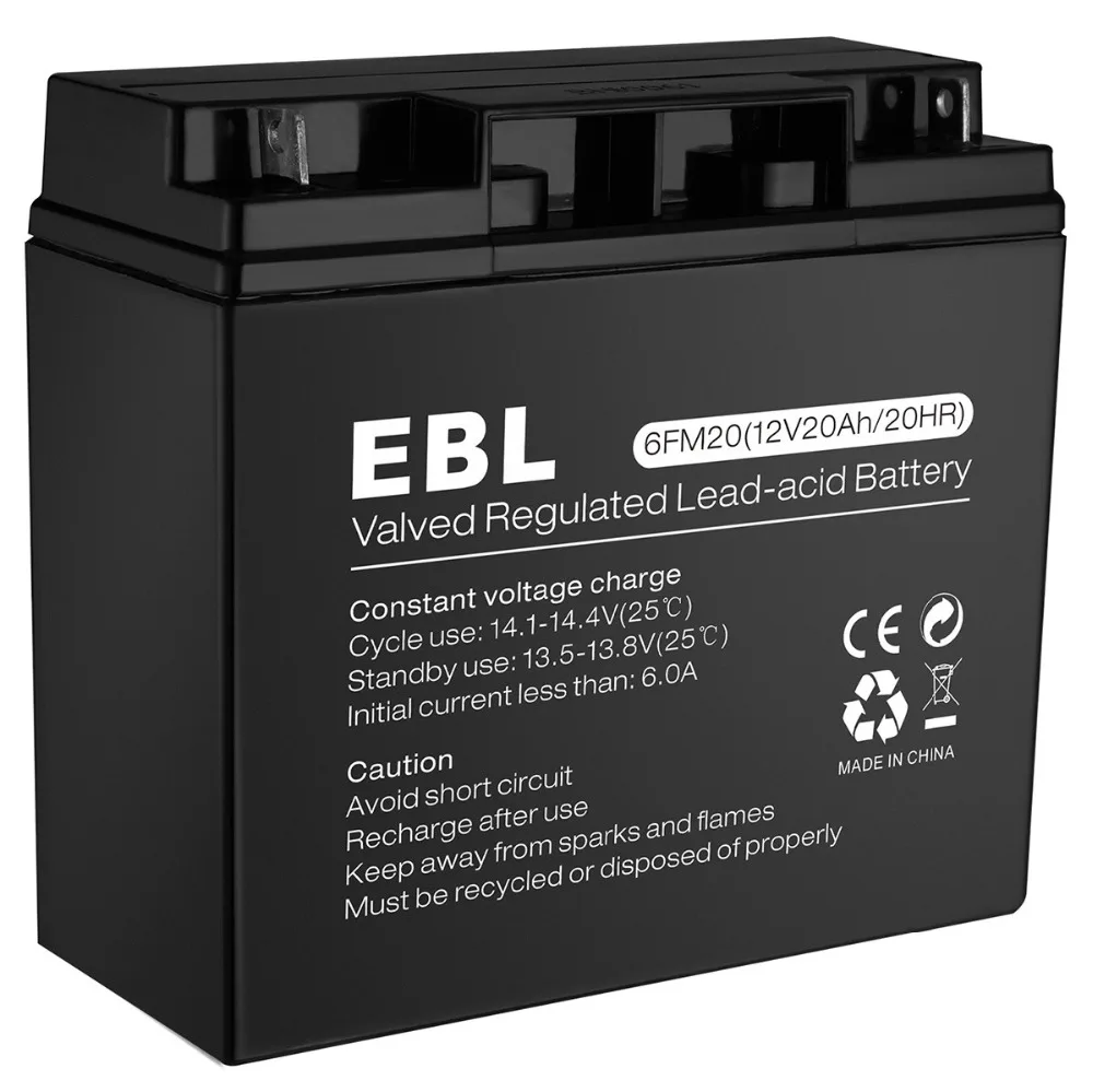 EBL 6MF20 12V 20Ah AGM 20Amp аккумуляторная герметичная свинцово кислотная