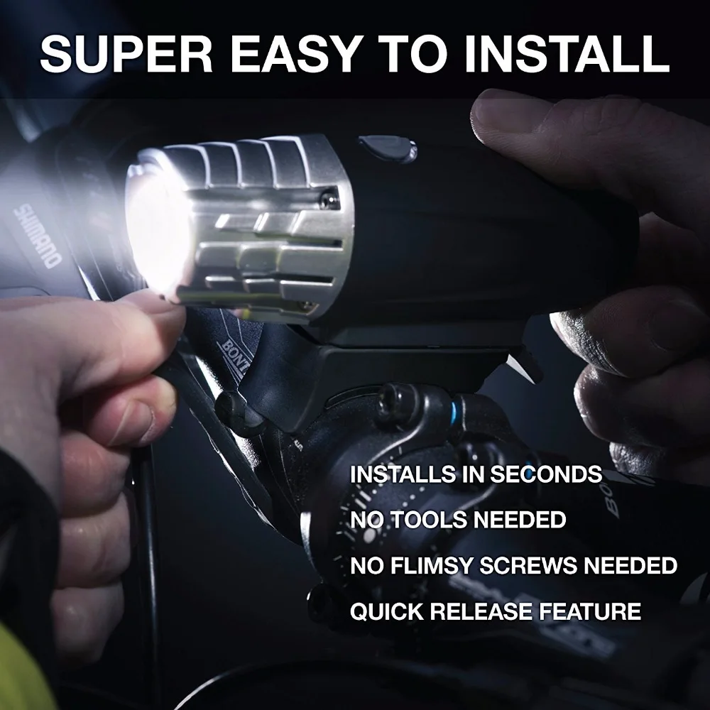 USB Перезаряжаемый велосипедный светильник мощный люмен головной светодиодный