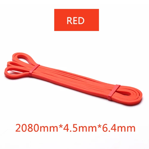 red 6.4mm Фитнес-тянущаяся веревка, Эспандеры, Кроссфит, спортивные тренировки, подтягивающая лента, гимнастические упражнения, силовая тренировка, резинки, Бодибилдинг - Цвет: red 6.4mm