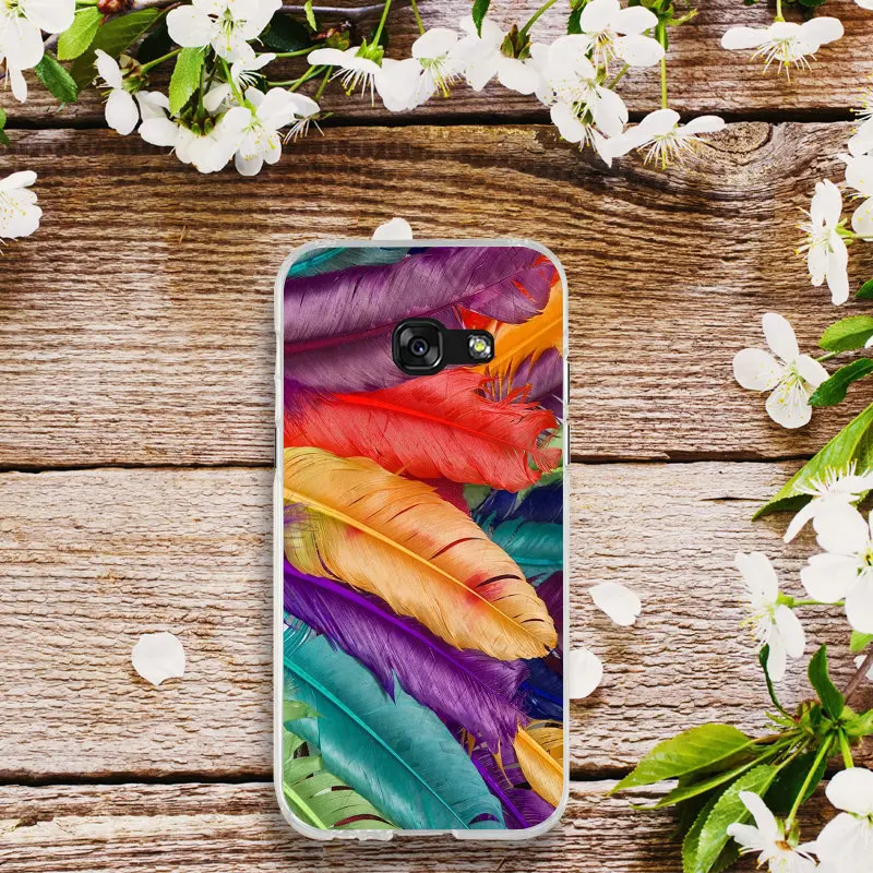 Чехол для Samsung Galaxy J1 J2 J3 J4 J6 J5 J7 J8 A3 A5 A7 2016 2017 2018 мягкие чехлы телефона перо