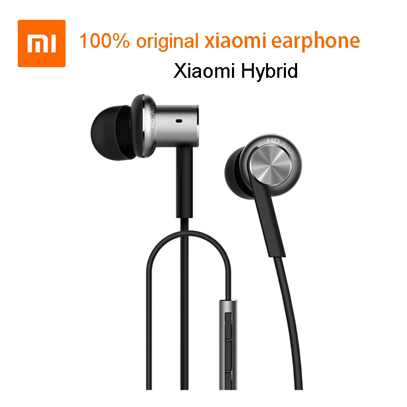 100% оригинал Xiaomi гибридные проводные наушники Управление 3 5 мм вкладыши стерео с