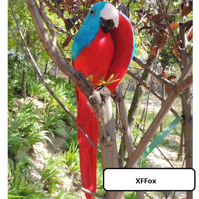 

Новая модель голубого и красного попугая из пенопласта и меха реальная жизнь один крыл попугай кукла птичка подарок около 30 см xf1086