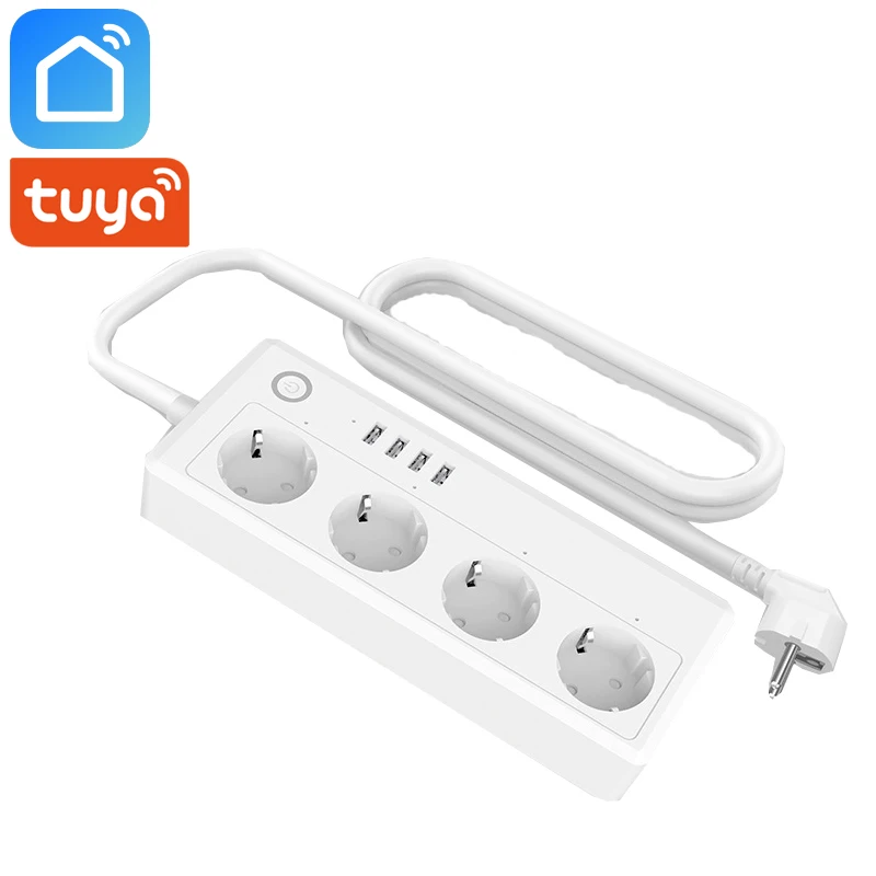 Smart Life Wifi умная лента питания с разъемом Tuya для ЕС, Великобритании, США, Австралии, 4 порта usb, 4 выхода, независимое управление, работает с Alexa Google Home