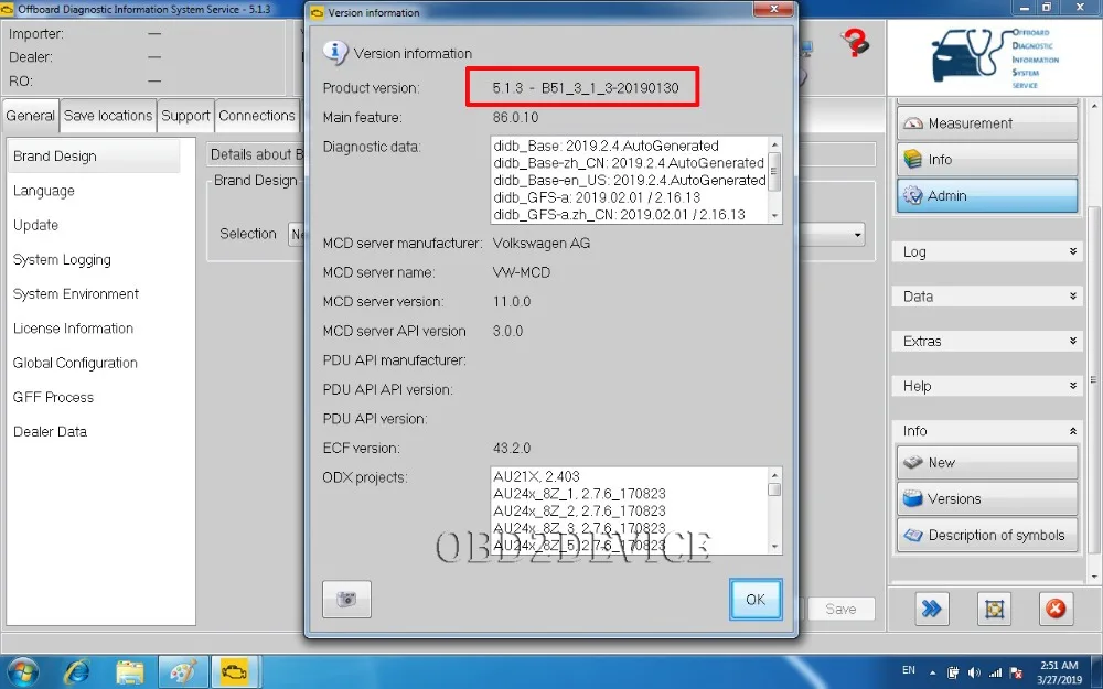 Полный чип VAS 5054A ODIS5.1.3 Keygen OKI Bluetooth Высокое качество VAS5054A интерфейс OBD2 Авто сканер для A. udi/V.W/S. koda/S. eat