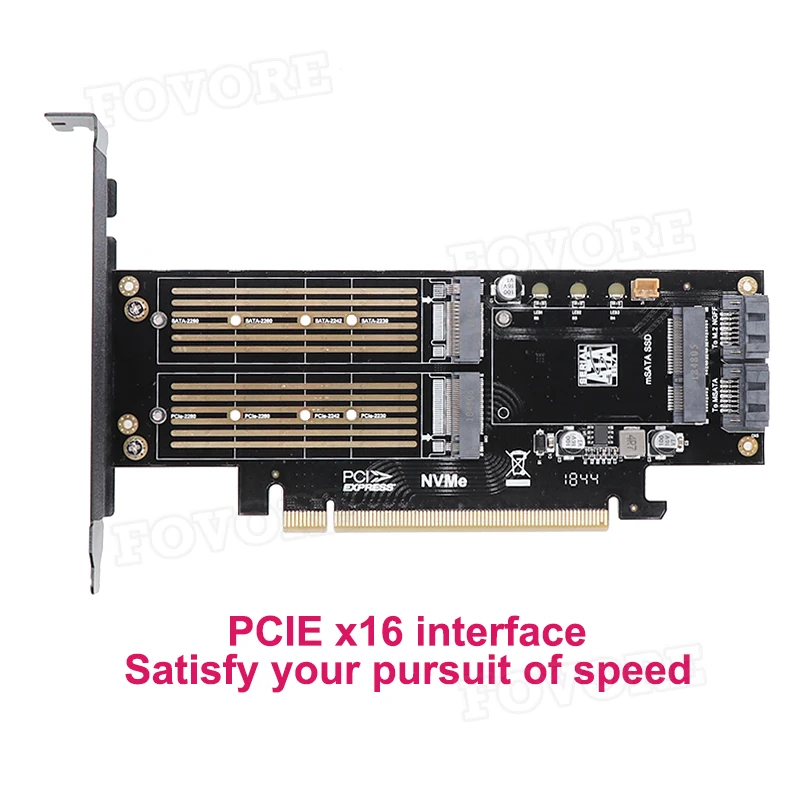 SK16-PRO NVME адаптер NGFF x16 PCI-E3 полный Скорость M.2 2280 алюминиевого листа Термальность проводимости Кремниевая пластина Вентилятор охлаждения SSD