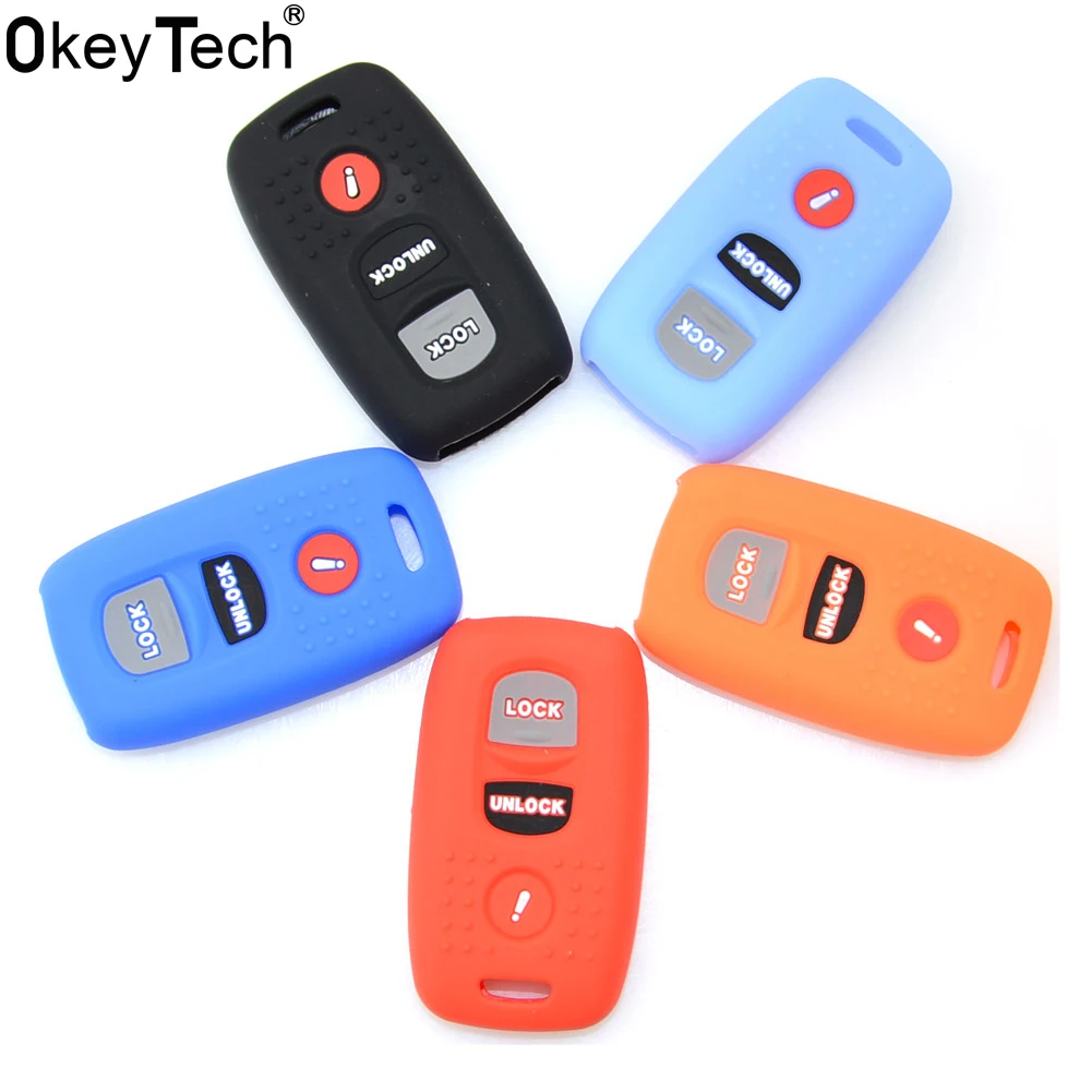 Сменный Чехол OkeyTech для автомобильного стайлинга с 3 кнопками силиконовый