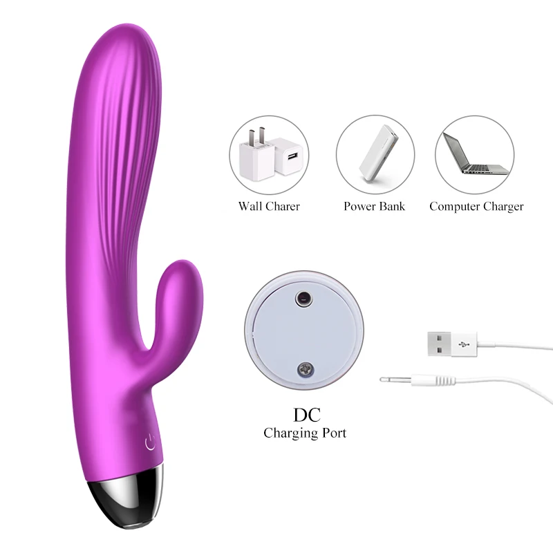 Кролик вибратор 10 режимов G Spot Вагина шокер Секс продукт USB Перезаряжаемый