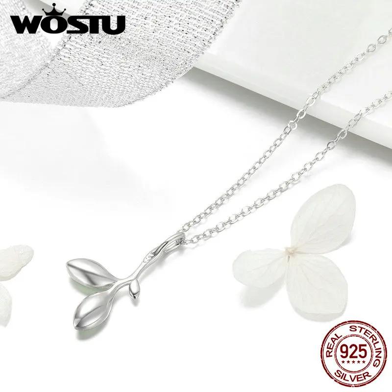WOSTU 2020 подлинное 100% Стерлинговое Серебро 925 пробы бутон надежды кулон ожерелье
