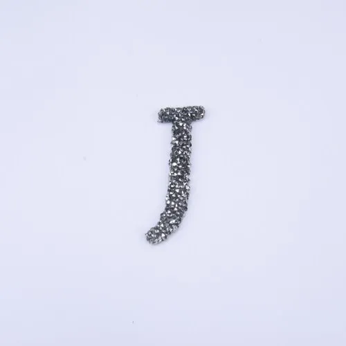 J letter 3D алфавитов письма кристалл исправление горный хрусталь мотивы железа на передачи горный хрусталь патчи аппликация для одежды шляпы 10 шт./лот стразы для рукоделия - Цвет: J letter
