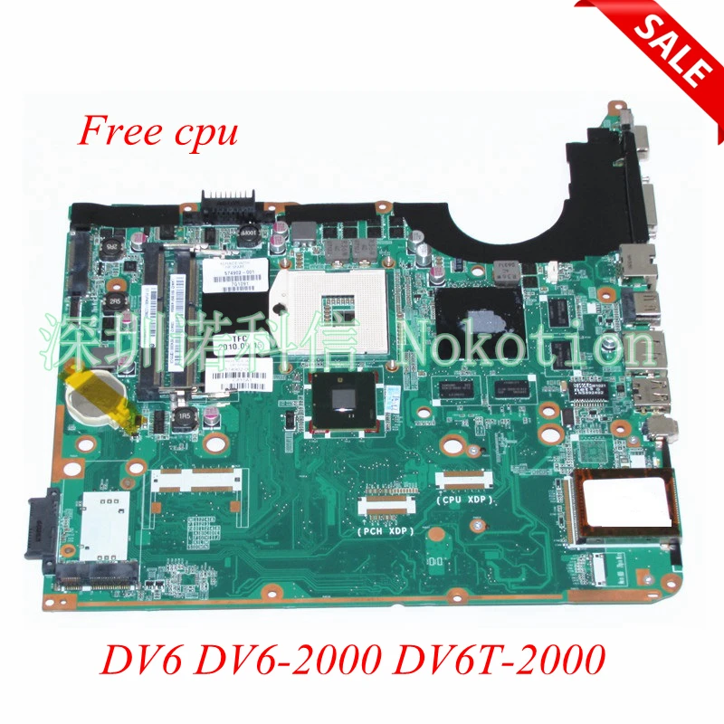 580977 001 574902 материнская плата для Hp Pavilion DV6 2000 ноутбука PM55 DDR3 DA0UP6MB6E0 GeForce GT230M|laptop