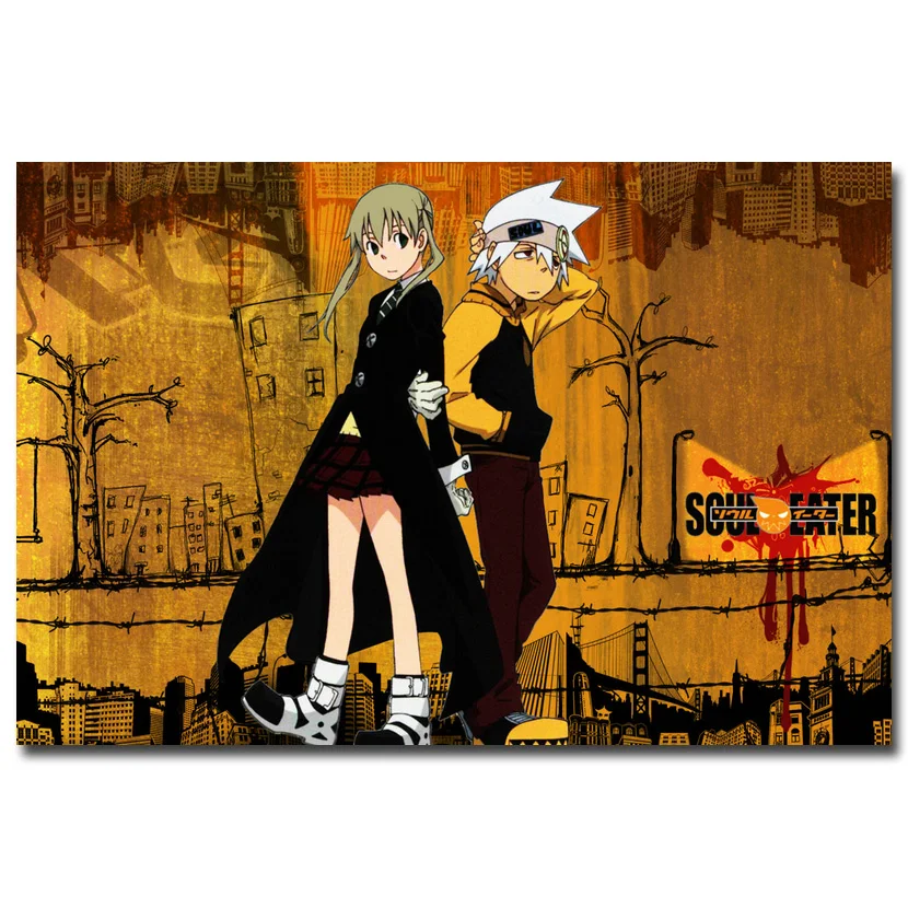 Picture 3 Soul Eater художественная шелковая ткань постер печать 13x20 24x36 дюймов Аниме картина для гостиной украшения стен 001 - Цвет: Picture 3