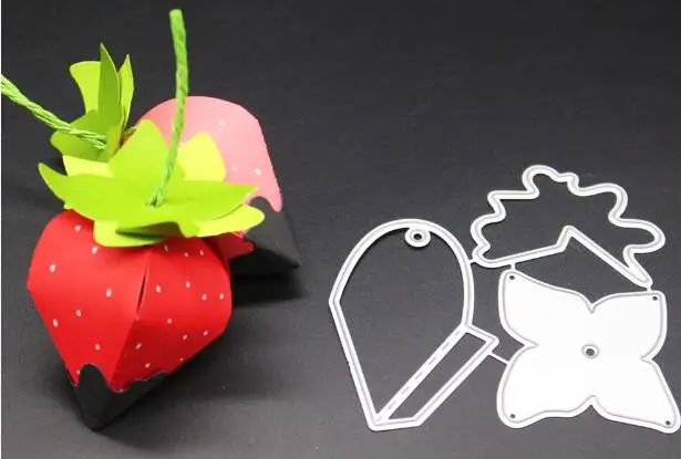 Strawberry VCD15Scrapbook цветы металлические режущие штампы для трафареты для скрапбукинга DIY открытки в альбом украшения тиснение Складная матрица резец - Цвет: Strawberry