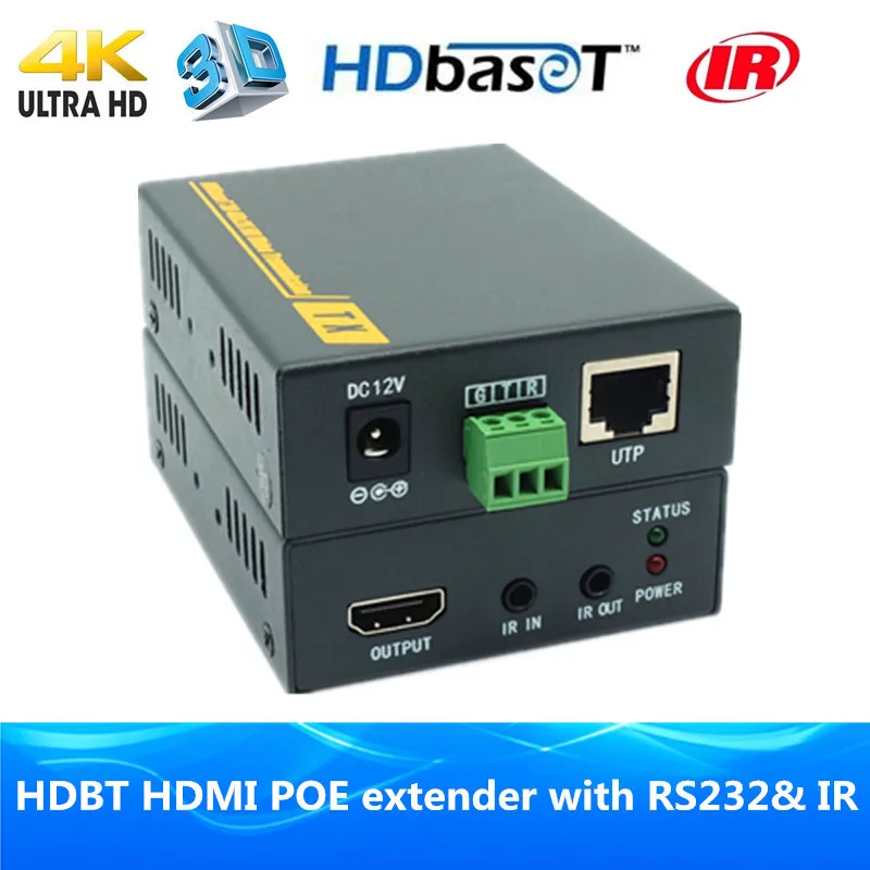 ZY-HT201H HDBaseT HDMI POE удлинитель через CAT6 RJ45 кабель 4 К hdbt Extender Поддержка