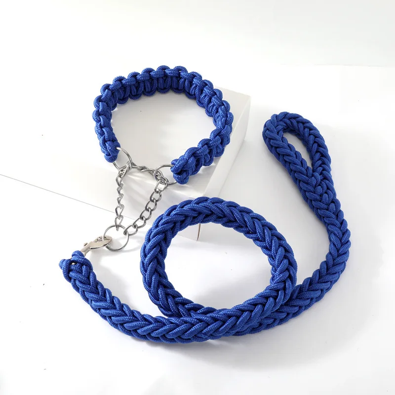 Blue Set Petshy 1,3 м большой поводки для питомцев, собак металлический P цепи пряжки Двухрядное выдвижной автоматический поводок для средние и большие собаки - Цвет: Blue Set
