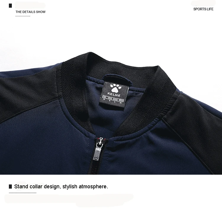 Kelme Мужская Куртка Для Бега Фитнес Спортивная дышащая быстросохнущая ветрозащитная Водонепроницаемая спортивная куртка 3891218