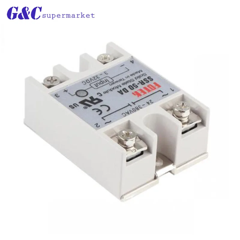 1 шт. твердотельное реле SSR-100DA SSR-75DA SSR-60DA 10DA 25DA 40DA на самом деле 3-32 В постоянного
