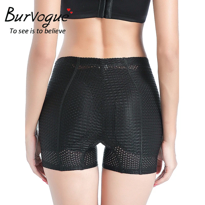 Burvogue трусы для коррекции фигуры, женское дышащее нижнее белье, трусики для подтягивания ягодиц, накладки на бедра, короткие трусики для контроля