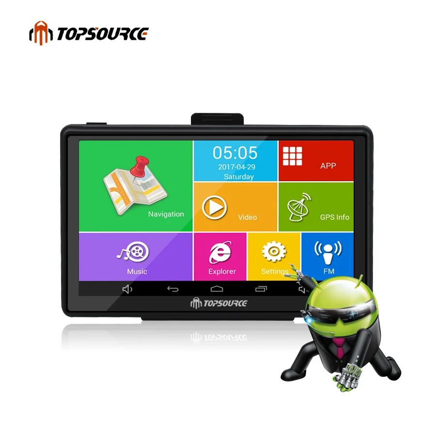 TOPSOURCE 7 &quotHD Автомобильный автомобиль GPS навигатор mtk 800 МГц 8 ГБ gps для