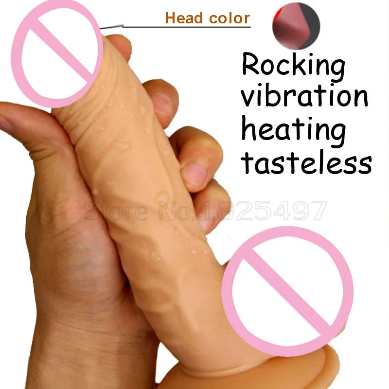 Электрический нагревательный силиконовый фаллоимитатор больших размеров