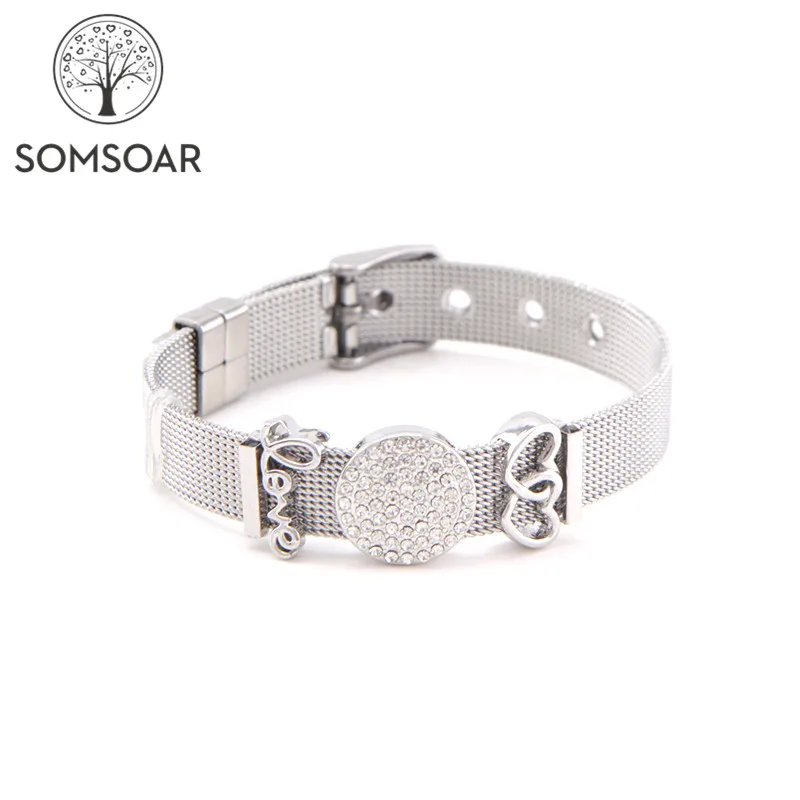 Дропшиппинг Somsoar ювелирные изделия посеребрение люкс SOULMA сетки браслет набор из