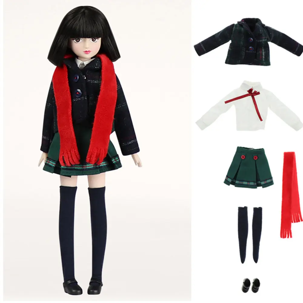 Fortune Days 1/6 bjd Xiaojing doll four campus student uniforms 18 joint body with makeup 25cm toy doll. | Игрушки и хобби