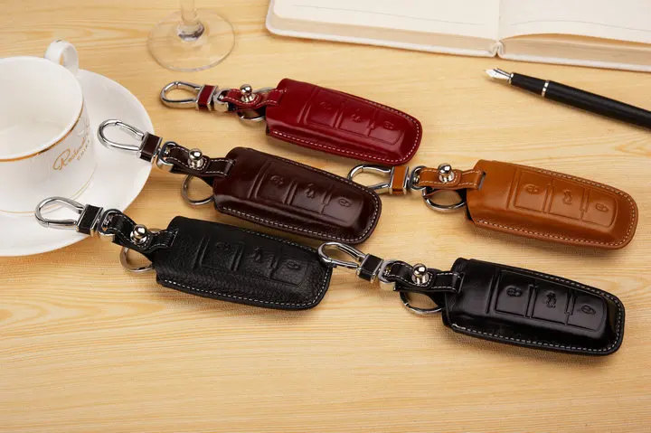 Модный кожаный чехол для автомобильного брелка умный пульт дистанционного