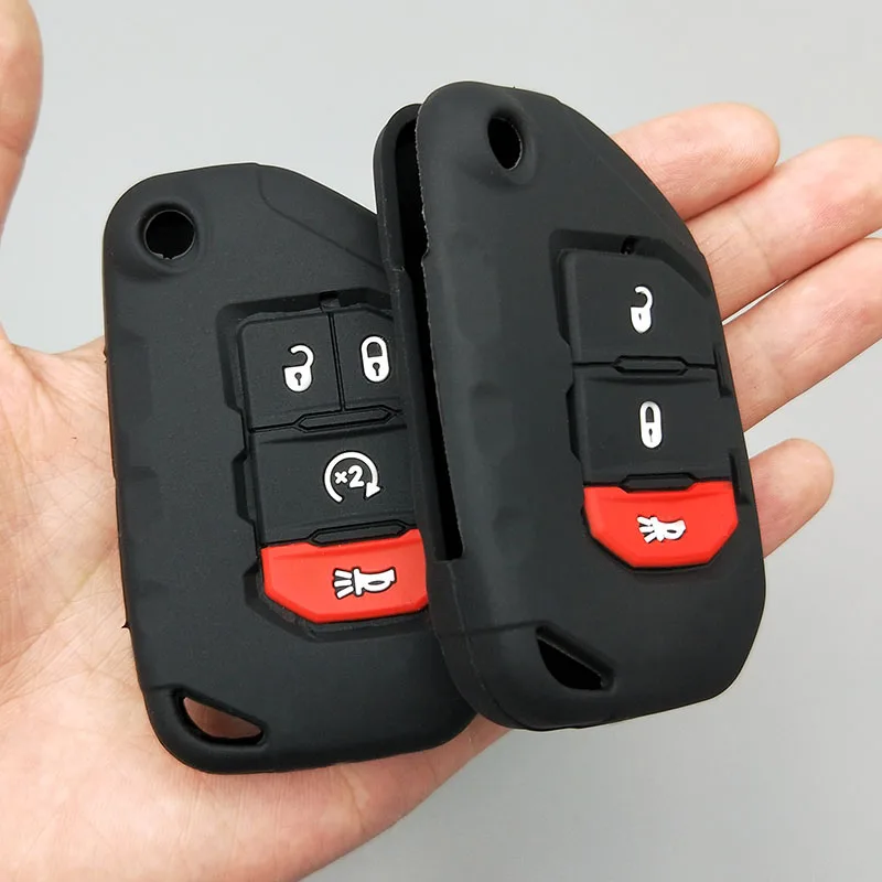 2/3/4 кнопочный Флип дистанционный защитный чехол для Jeep Wrangler JL 2018 2019 силиконовый