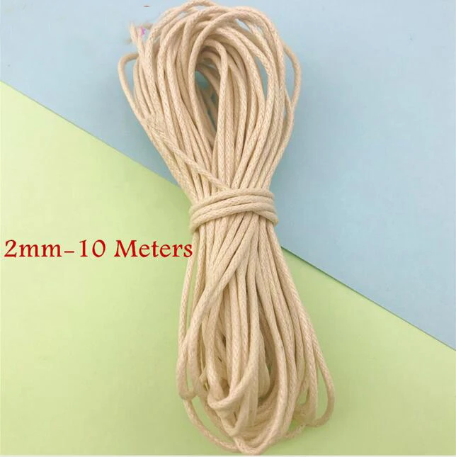 2mm-10 Meters 1/1. 5/2 мм вощеный шнурок 10 метров детский Прорезыватель аксессуары для ребенка и мамы; для изготовления ювелирных изделий, ожерелье-прорезыватель веревка для плетения - Цвет: 2mm-10 Meters