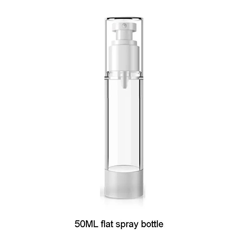 flat spray bottle 1 шт пластиковая бутылка для путешествий многоразовая бутылка Прозрачный безвоздушный насос для духов Вакуумная бутылка-спрей 15 мл/30 мл/50 мл/80 мл/100 мл - Цвет: flat spray bottle