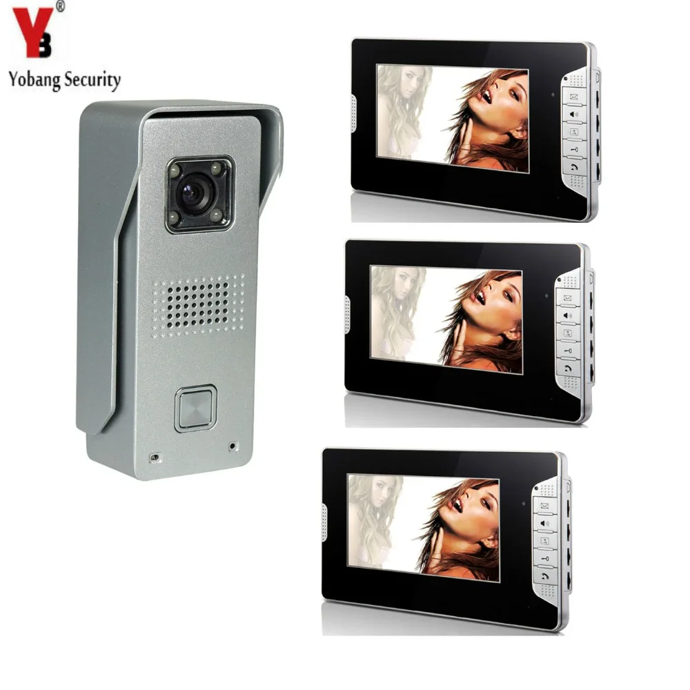 Yobangsecurity 7 &quotTFT Цвет ЖК-дисплей Дисплей Видео Домофонные визуальные домофон
