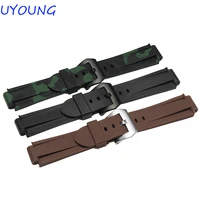 high quality silicone watch strap casual style 2416mm camouflage watch accessories for timex rubber watchband