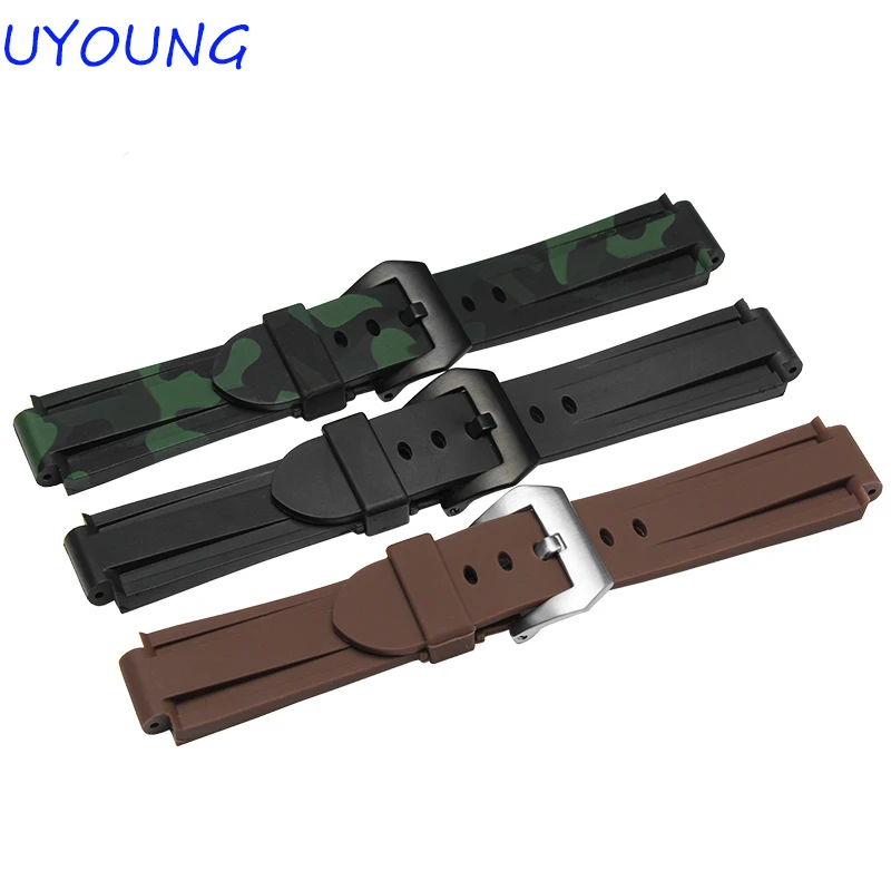 Ремешок силиконовый Камуфляжный для часов 24 х16 мм|watch strap|silicone watch strapwatch accessories |
