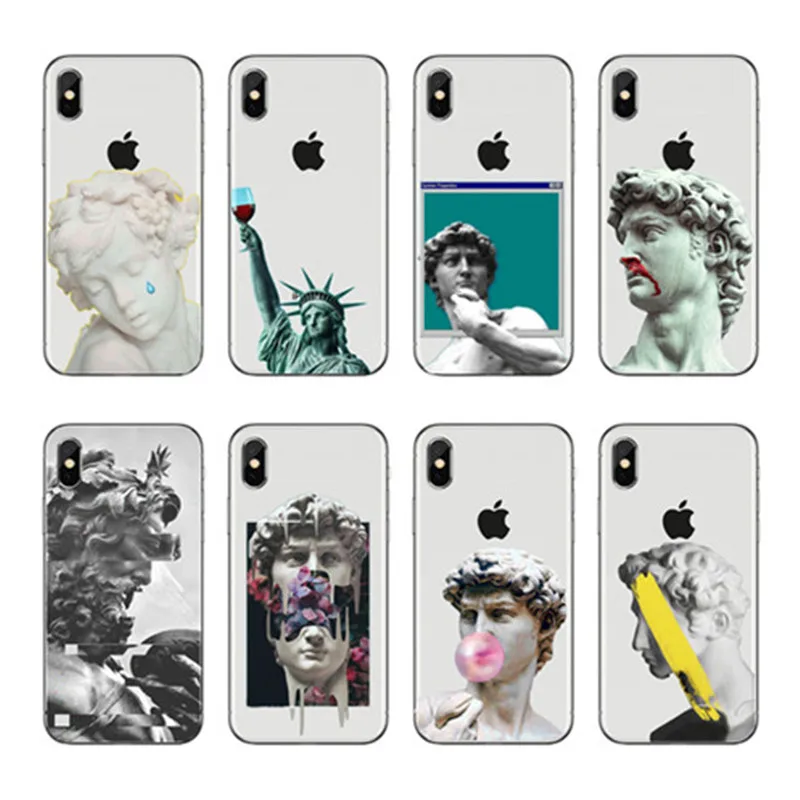 Римская Статуя глюк арт Медуза Vaporwave чехол для телефона Iphone 7 8 Plus XS XR11Pro MAX Funda Coque Case