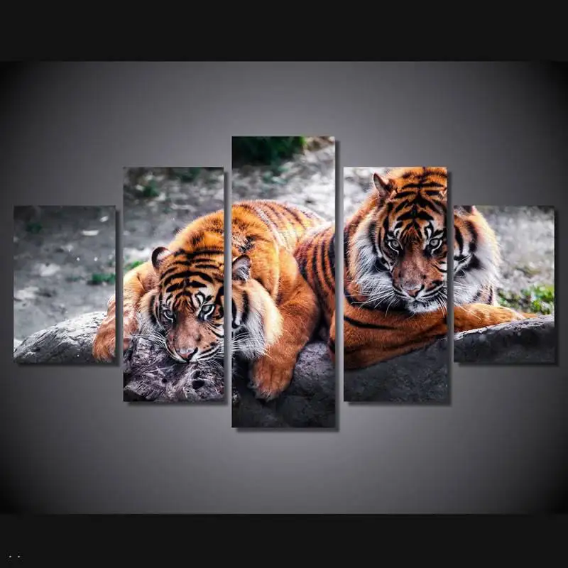 Картина на холсте с изображением двух тигров 91131|picture canvas|painting canvasprint poster |